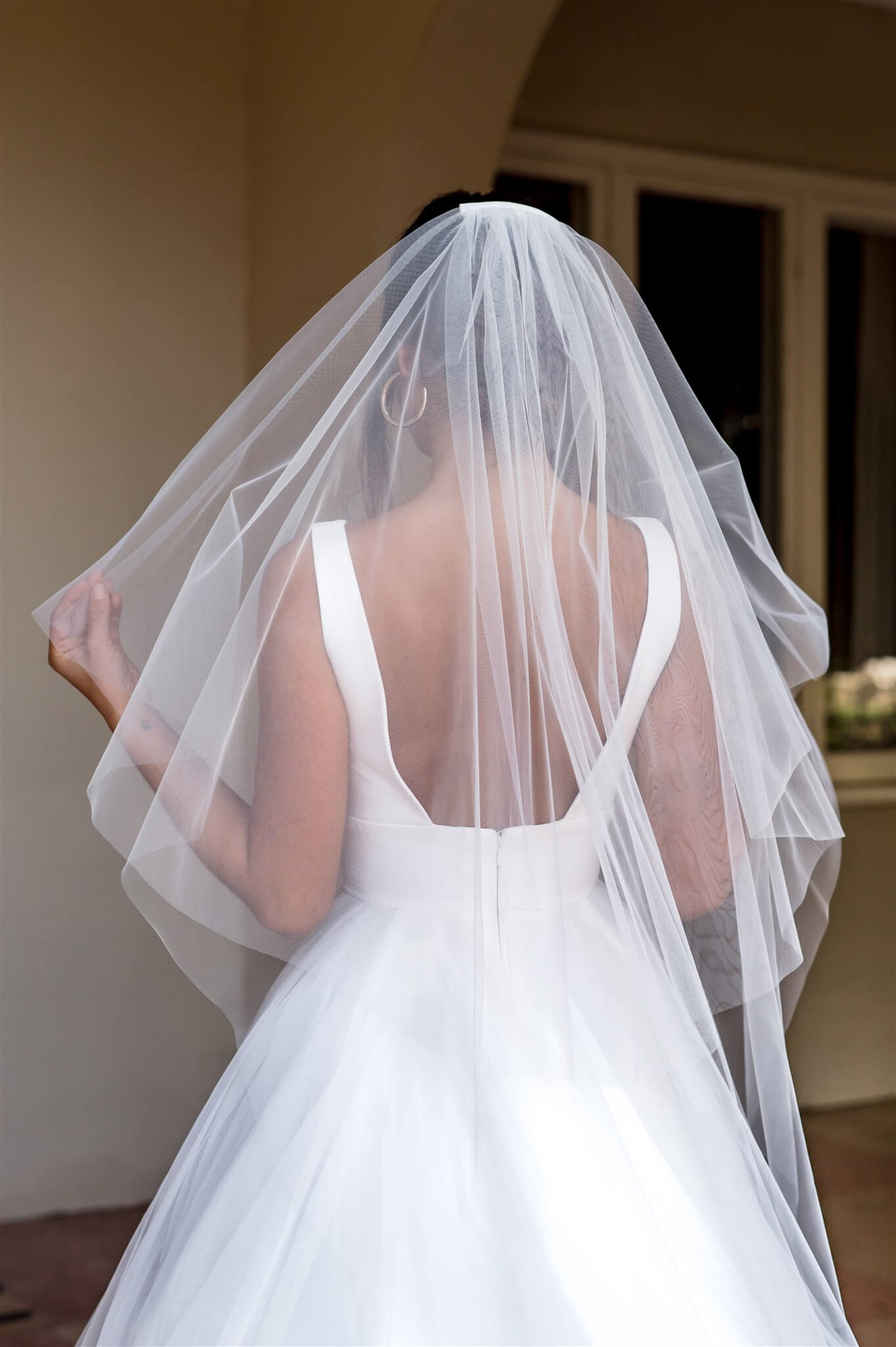 Veil - Classic Raw Edge 2 Tier 80/250cm