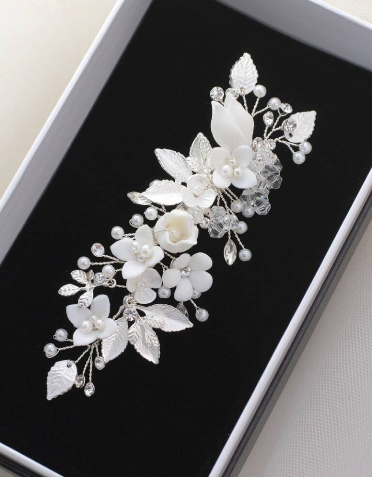 Marion Silver Hair Clip
