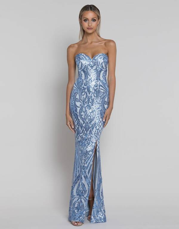 Bariano - Erma Sweetheart Sequin Gown B38D34L