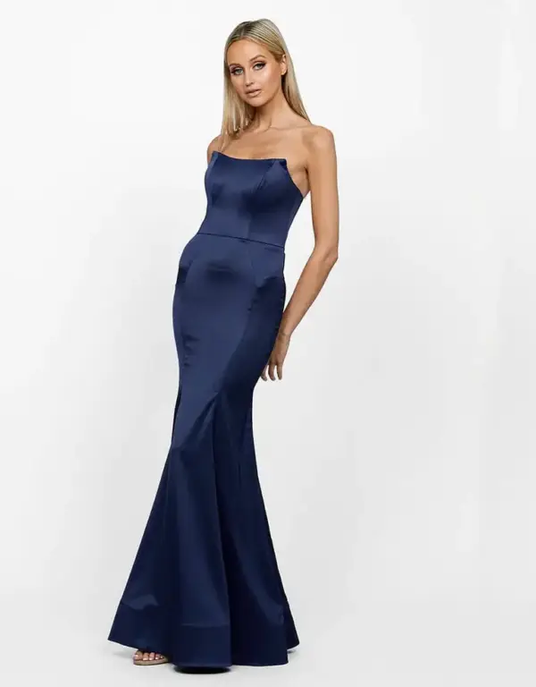 Agape Strapless Flared Gown B55D24L - Image 2