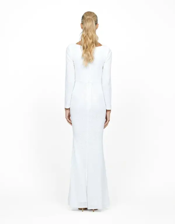 Bariano - Moon Draped Long Sleeve Gown B55D10L - Image 3