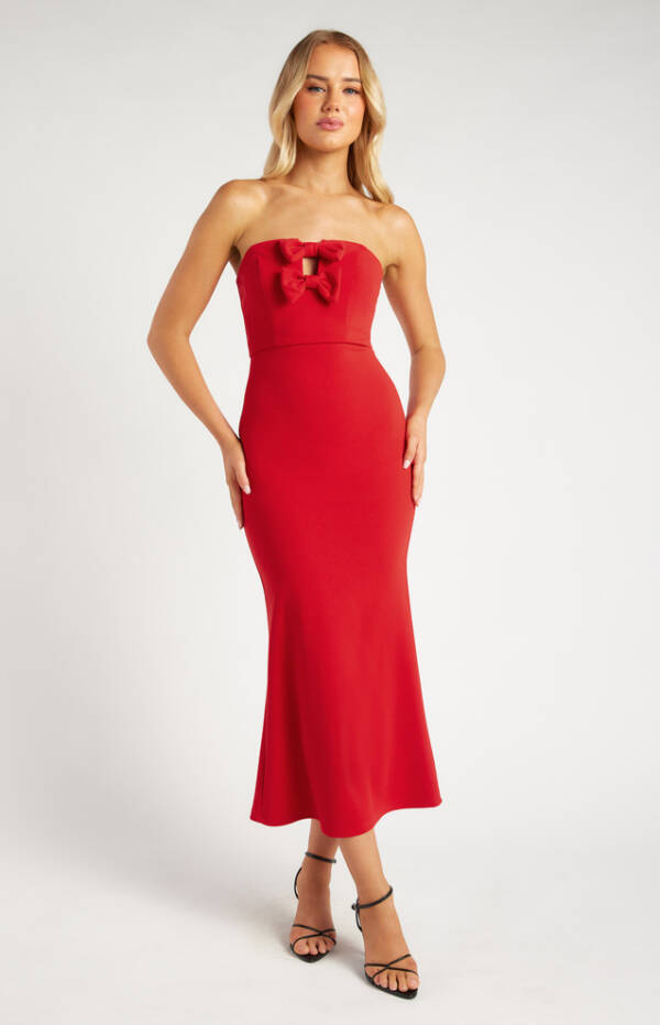 Amber Strapless Midi Dress