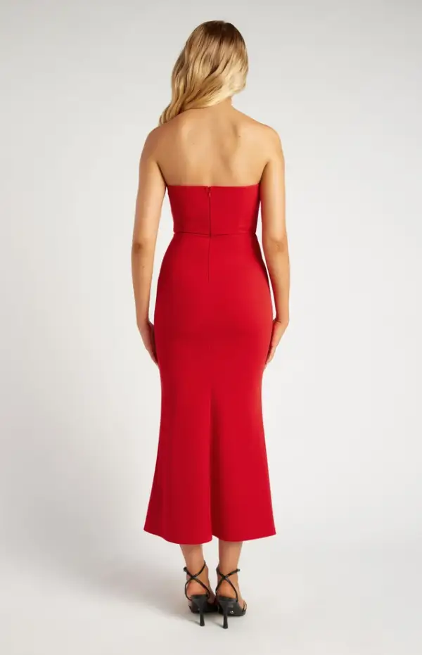 Amber Strapless Midi Dress - Image 5