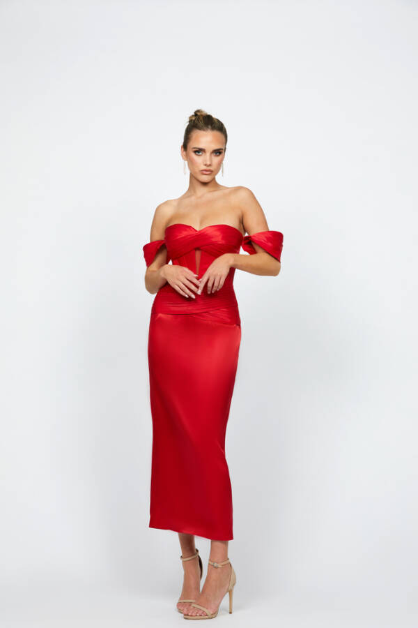 Elyse Off Shoulder Midaxi B74D50L - Image 3