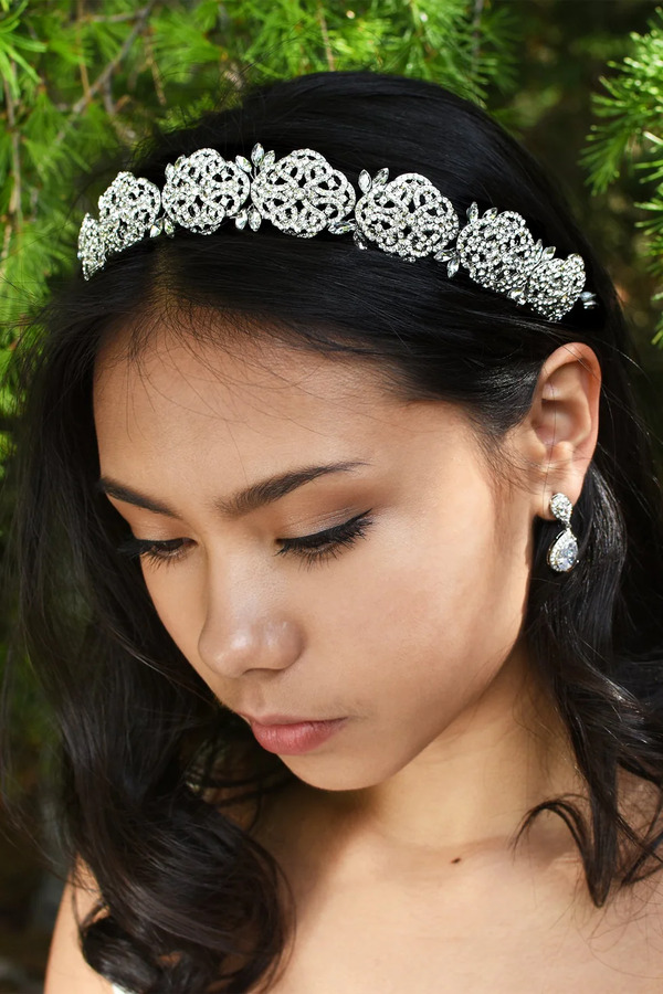 Meghan Bridal Headband WF444 - Image 3