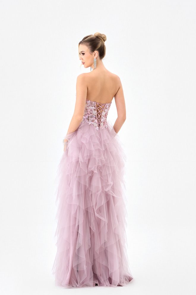 Faith Sheer Frill Gown B85D0406 - Image 2